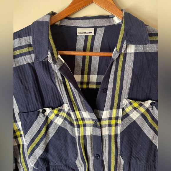 Vera Moda Noisy May Plaid Button Up Shirt Size Medium - Picture 4 of 8